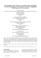 Understanding creative tourism as a potential catalyst for regional economic development in ultra-peripheral territories: Highlighting pilot-projects in the Azores Islands