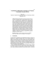 Contributions of blockchain technology in IT projects - A systematic literature review
