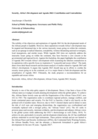 Security, Africa’s development and agenda 2063: Contribution and contradiction