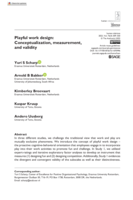 Playful work design: Conceptualization, measurement, and validity