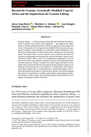 Beyond the genome: Genetically modified crops in Africa and the implications for genome editing