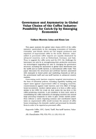 Governance and asymmetry in global value chains of the coffee industry: Possibility for catch-up by emerging economies