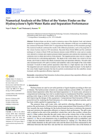 Numerical analysis of the effect of the vortex finder on the hydrocyclone’s split water ratio and separation performance