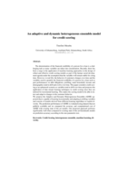 An adaptive and dynamic heterogeneous ensemble model for credit scoring