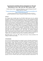 Experimental and finite element simulation for thermal distribution in TIG, MIG and TIG-MIG hybrid welds