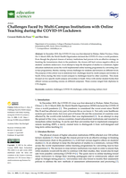 Challenges faced by multi-campus institutions with online teaching during the COVID-19 lockdown