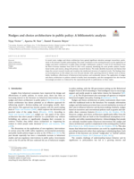Nudges and choice architecture in public policy: A bibliometric analysis