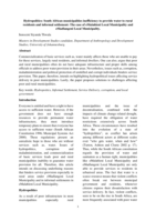 Hydropolitics: South African municipalities inefficiency to provide water to rural residents and informal settlement: The case of eMalahleni Local Municipality and eMadlangeni Local Municipality