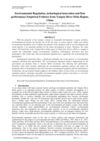 Environmental regulation, technological innovation and firm performance-empirical evidence from Yangtze River Delta Region, China