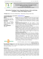 Sustainable business and society in emerging economies information technology factors impacting educators before and during covid-19: A study of developing countries