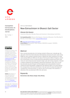 New extractivism in Ghana?s Salt Sector