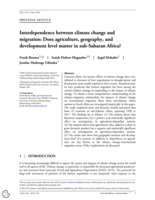 Interdependence between climate change and migration: Does agriculture, geography, and development level matter in sub-Saharan Africa?