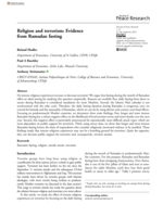 Religion and terrorism: Evidence from Ramadan fasting