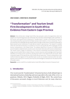 “Transformation” and tourism small firm development in South Africa: Evidence from Eastern Cape Province