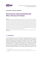 Rural tourism under apartheid South Africa: The case of Transkei