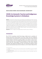 Covid-19, domestic tourism and indigenous knowledge systems in Zimbabwe
