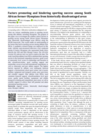 Factors promoting and hindering sporting success among South African former Olympians from historically disadvantaged areas