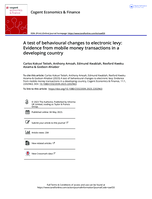 A test of behavioural changes to electronic levy: Evidence from mobile money transactions in a developing country