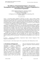 The influence of organisational support, advancement, meaningfulness and psychological safety on employee engagement in a petrochemical organisation