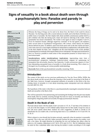 Signs of sexuality in a book about death seen through a psychoanalytic lens: Paradox and parody in play and perversion