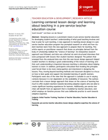 Learning-centered lesson design and learning about teaching in a pre-service teacher education course