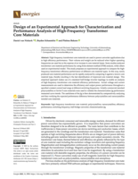 Design of an experimental approach for characterization and performance analysis of high-frequency transformer core materials