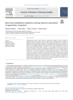 Short-term mindfulness meditation training improves antecedents of opportunity recognition