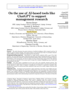 On the use of AI-based tools like ChatGPT to support management research