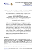 PLS-SEM model on business demand for technological services and R&D and innovation activities
