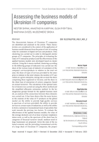 Assessing the business models of Ukrainian IT companies