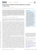 Three years of COVID-19 and life satisfaction in Europe: A macro view