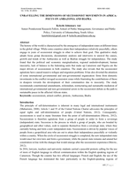 Unravelling the dimensions of secessionist movements in Africa: focus on Ambazonia and Biafra