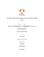 The effects of high-intensity training on the aerobic capacity of football players