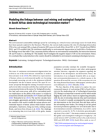 Modeling the linkage between coal mining and ecological footprint in South Africa: does technological innovation matter?