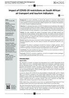 Impact of COVID-19 restrictions on South African air transport and tourism indicators