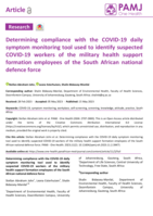 Determining compliance with the COVID-19 daily symptom monitoring tool used to identify suspected COVID-19 workers of the military health support formation employees of the South African national defence force