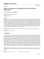 Empirics of convergence in industrialisation and their determinants: Global evidence