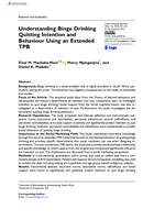 Understanding binge drinking quitting intention and behaviour using an extended TPB