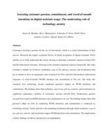 Assessing customer passion, commitment, and word-of-mouth intentions in digital assistant usage: The moderating role of technology anxiety