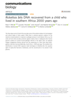 Rickettsia felis DNA recovered from a child who lived in southern Africa 2000 years ago