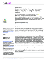 Evidence for Earlier stone age ‘coastal use’: The site of Dungo IV, Benguela Province, Angola