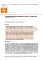  Employability attributes of hospitality graduates and expectations of hotel managers