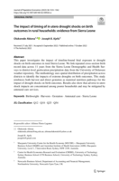 The impact of timing of in utero drought shocks on birth outcomes in rural households: Evidence from Sierra Leone