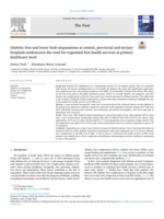 Diabetic foot and lower limb amputations at central, provincial and tertiary hospitals-underscores the need for organised foot health services at primary healthcare level