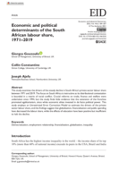 Economic and political determinants of the South African labour share, 1971–2019