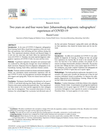 Two years on and four waves later: Johannesburg diagnostic radiographers’ experiences of COVID-19