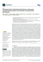 Neonatal orally administered zingerone attenuates alcohol-induced fatty liver disease in experimental rat models