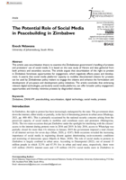 The potential role of social media in peacebuilding in Zimbabwe
