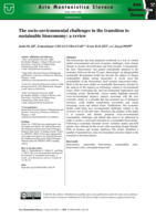 The socio-environmental challenges in the transition to sustainable bioeconomy: A review