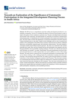 Towards an exploration of the significance of community participation in the integrated development planning process in South Africa